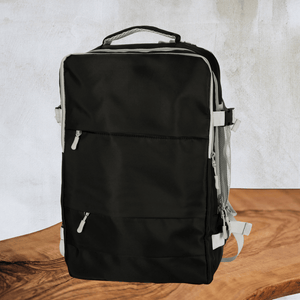 Rucsac de Calatorie, 3-4 Compartimente, Material Impermeabil, Buzunare Suplimentare, Expandabil la 36 L, din Poliester, Verde, Negru, Gri