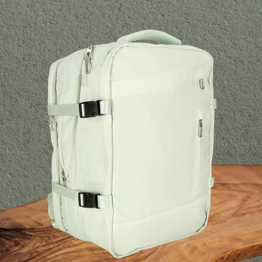 Rucsac de Calatorie, 3-4 Compartimente, Material Impermeabil, Buzunare Suplimentare, Expandabil la 36 L, din Poliester, Verde, Negru, Gri