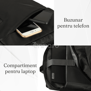 Rucsac de Calatorie, 3-4 Compartimente, Material Impermeabil, Buzunare Suplimentare, Expandabil la 36 L, din Poliester, Verde, Negru, Gri