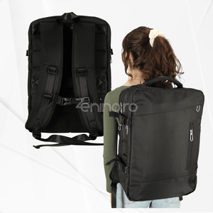 Rucsac de Calatorie, 3-4 Compartimente, Material Impermeabil, Buzunare Suplimentare, Expandabil la 36 L, din Poliester, Verde, Negru, Gri