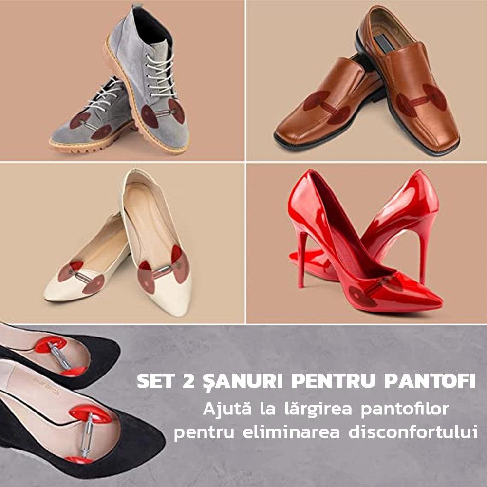 Set 2 Extensoare Pantofi, Largit/Lungi, Reglabil, Universal, 35-46, ABS, Rosu