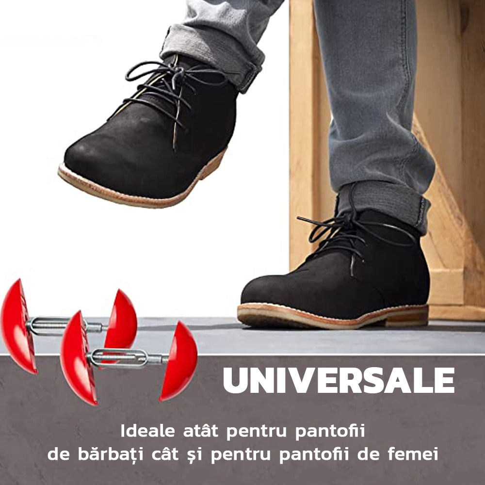 Set 2 Sanuri Reglabile Zenino - Largit Pantofi, Universal, Marime  35-46, ABS, Rosu