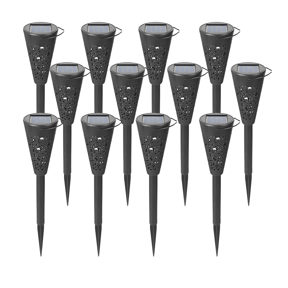 Set 12 Lampi Solare Torta, Lumina Alb Rece, Autonomie 8 ore, Fixare in Pamant, 30mAh