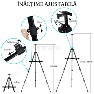 Sevalet Pictura Pliabil, 153x52 cm, pentru Panza pe Sasiu, Tabla Magnetica, Husa Transport, Compact, din Aluminiu, Negru