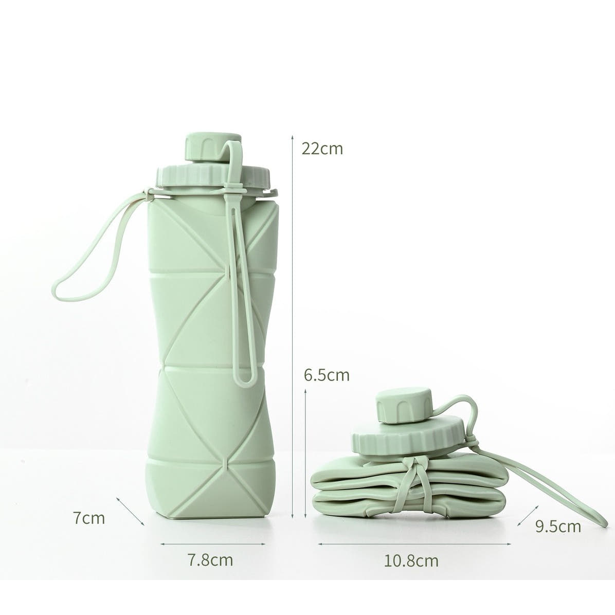 Sticla de Apa Pliabila, 600ml, Reutilizabila, din Silicon