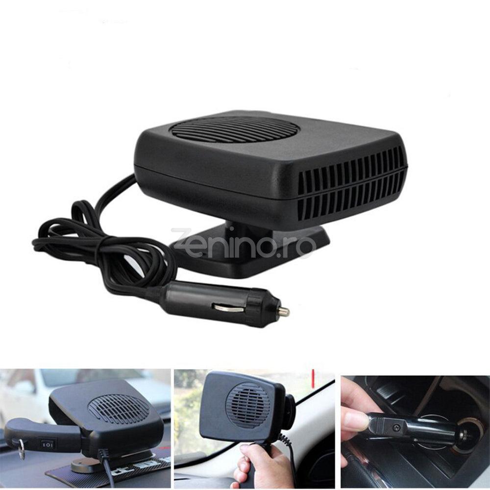 Aeroterma Auto 2in1, Functie Racire sau Incalzire, 200W, cu Maner, Cablu 1m, Montare Usoara, Negru