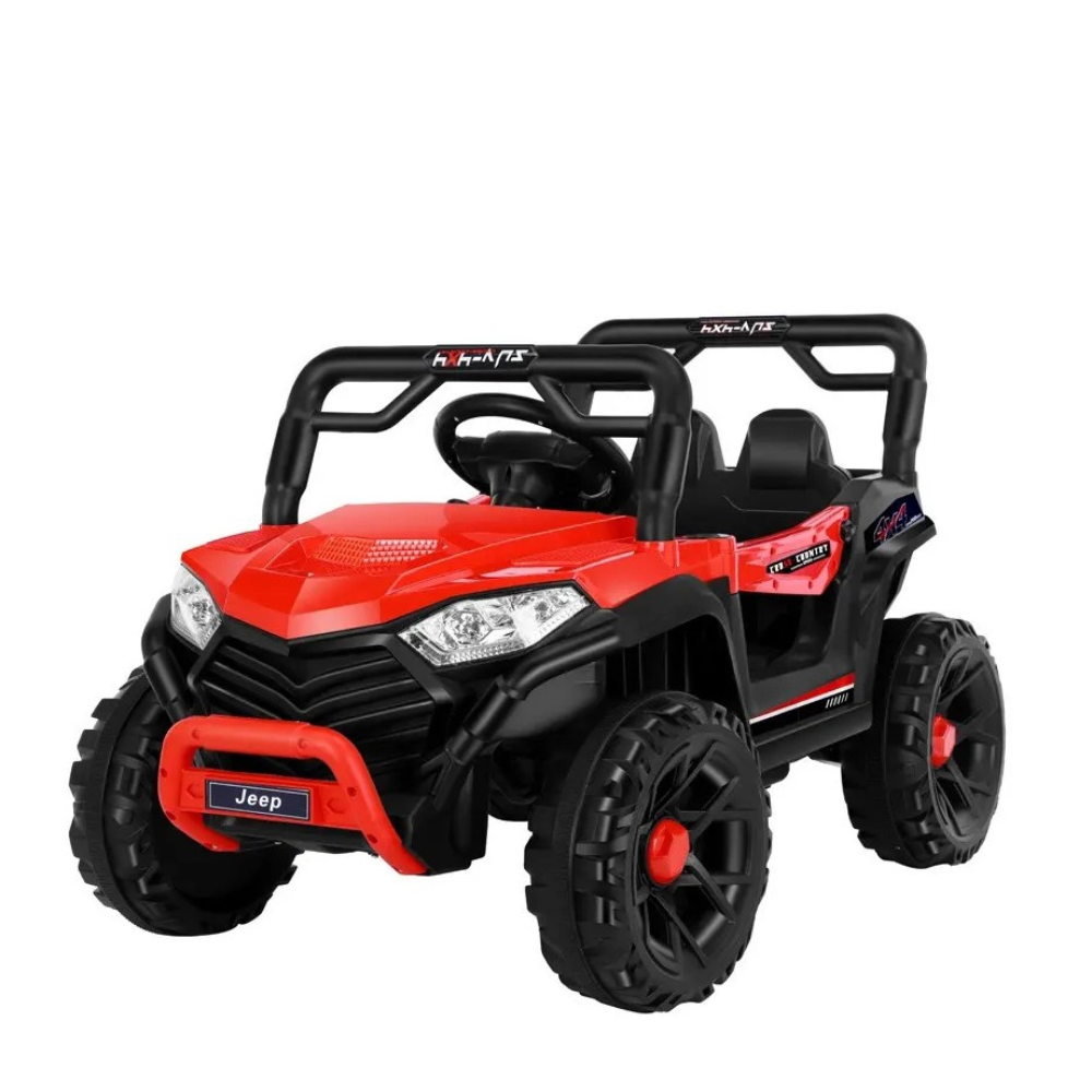 Electric Car with Remote Control, Anti-Tipper Function, Lights and Music, with Battery, Children 2-8 Years, Red