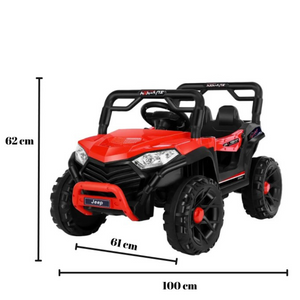 Electric Car with Remote Control, Anti-Tipper Function, Lights and Music, with Battery, Children 2-8 Years, Red