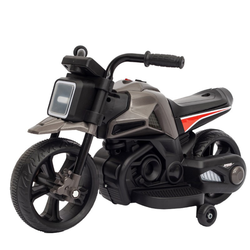 Motocicleta Electrica, Roti Ajutatoare, Functie Anti-Rasturnare, Lumini si Muzica, Motor 380W, Copii 3-7 Ani