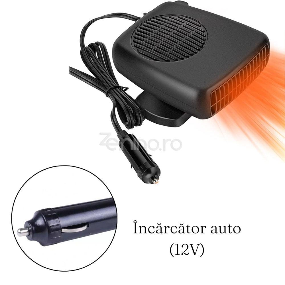 Aeroterma Auto 2in1, Functie Racire sau Incalzire, 200W, cu Maner, Cablu 1m, Montare Usoara, Negru