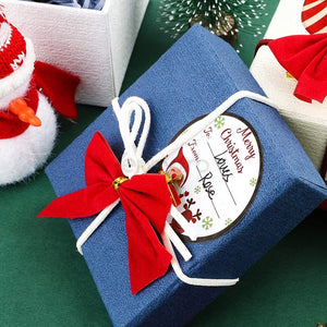 Christmas Ornaments Set, Bow Pattern, Tree Decorations, Velvet Style, 5x5cm, Red