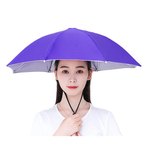 Umbrela de Cap, Snur Reglabil, Protectie Uv, Diametru 69cm