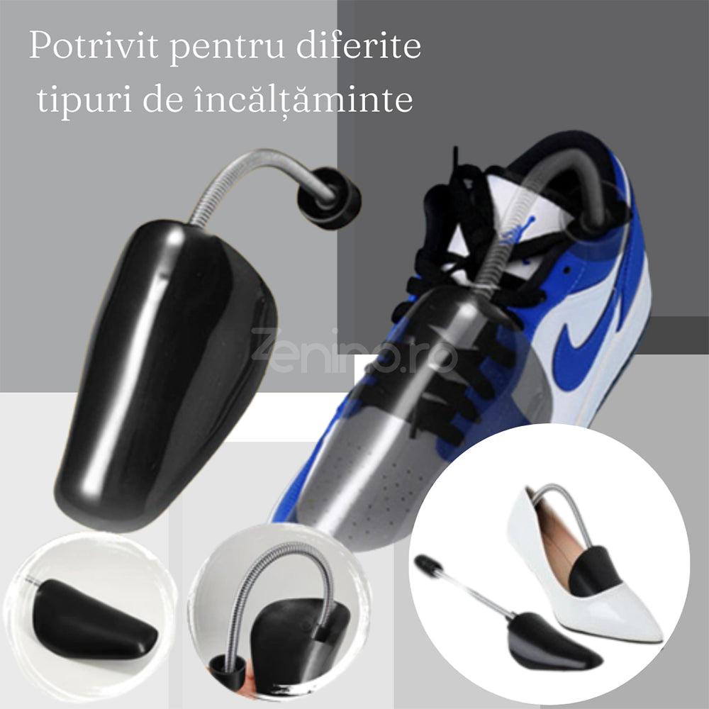 Set 2 Sanuri Reglabile - Mentine forma Pantofilor, Arc Flexibil, Universal, ABS si Otel, Negru