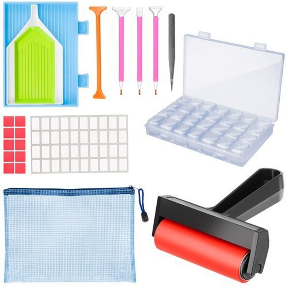 Set Accesorii Broderie cu Diamante Zenino - 22 Piese, Tavite, Instrumente pentru Artizanat, Multicolor