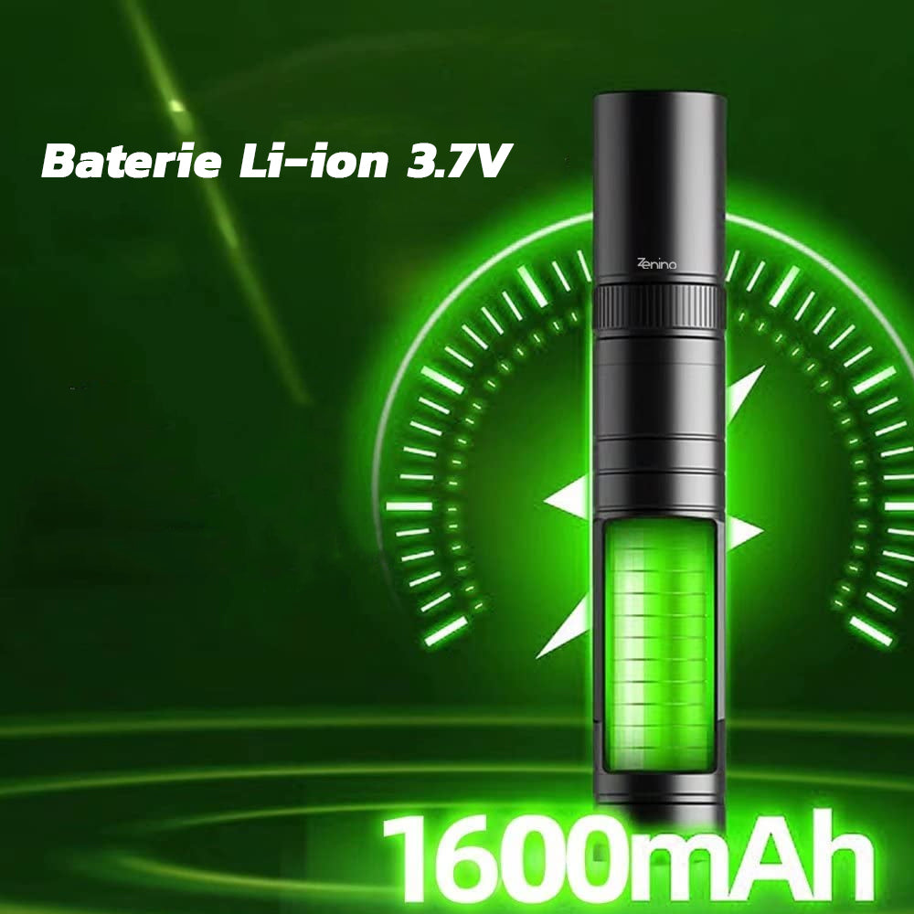 Laser Pointer, 10000mW, Raza Maxima 10km, 2 Chei de Siguranta, Baterie –