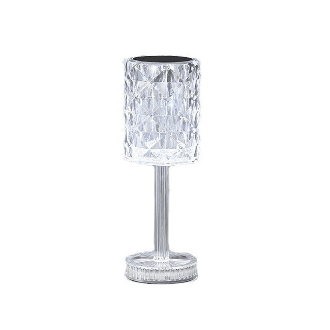 Lampa de Birou RGB, Cristal Acrilic, 3 Niveluri de Intensitate, Touch, cu Telecomanda, Transparent