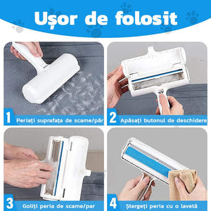 Hair Cleaning Brush, Reusable, for Any Surface, Lint Removal, White