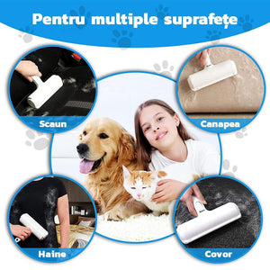 Perie Curatare Par, Reutilizabila, Pentru Orice Suprafata, Indeparteaza Parul de Animale si Scamele, 19.5 cm, Alb