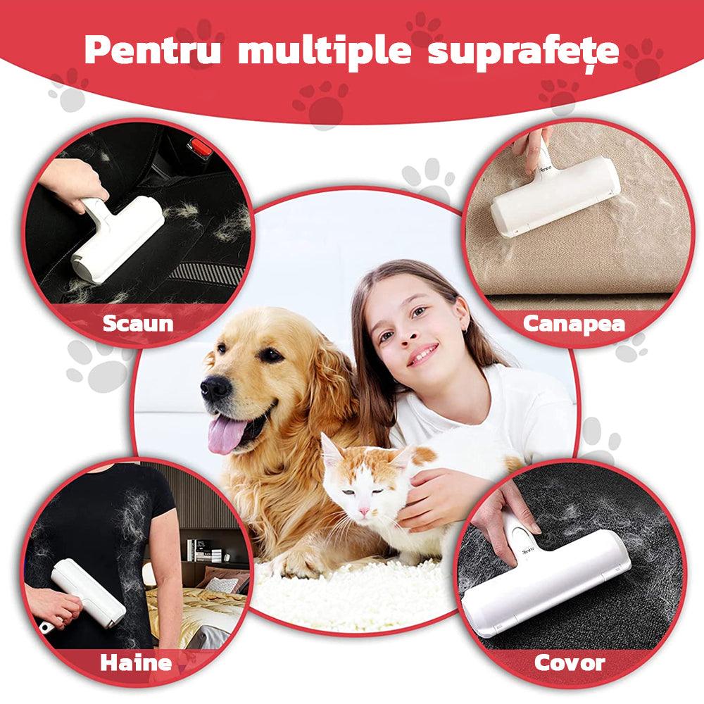 Perie Curatare Par, Reutilizabila, Pentru Orice Suprafata, Indeparteaza Parul de Animale si Scamele, 19.5 cm, Alb