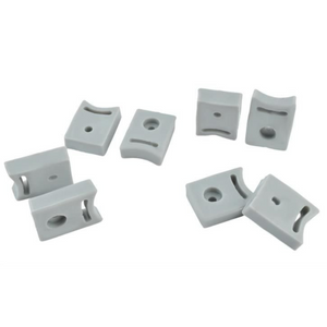 Set 8 Role Cabina de  Dus, Marime Universala,  Schimbare Usoara, Superior 24x47mm, Inferior 24x34mm, Gri