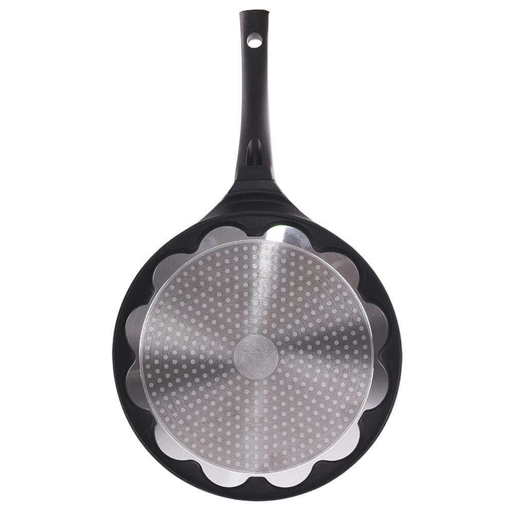 Non-Stick Frying Pan - 7 Shapes, for Eggs and Pancakes, Non-Stick, Induction, 26 cm, Black