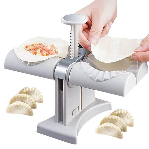 Aparat Manual pentru Umplut Zenino - Galuste/Ravioli/Gogosi, Usor de Folosit, Buton de Blocare, 2 Forme Simultan, Alb