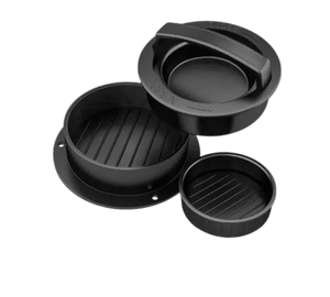 Presa Hamburger 3in1, Fara lipire, Usor de Curatat, Simplu de Folosit, Diametru 16.5 cm, Negru