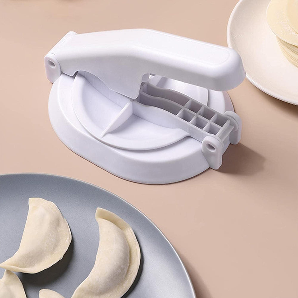Presa Manuala Aluat - Patiserie, Forma Gogosi/Coltunasi/Ravioli/Galuste, Usor de Utilizat, Alb