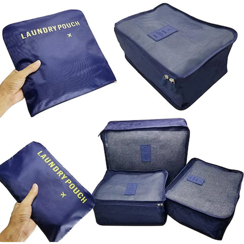Set 6 Genti Organizatoare Zenino - Pentru Calatorii, Material Impermeabil, Diferite Dimensiuni