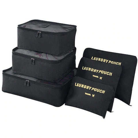 Set 6 Genti Organizatoare Zenino - Pentru Calatorii, Material Impermeabil, Diferite Dimensiuni