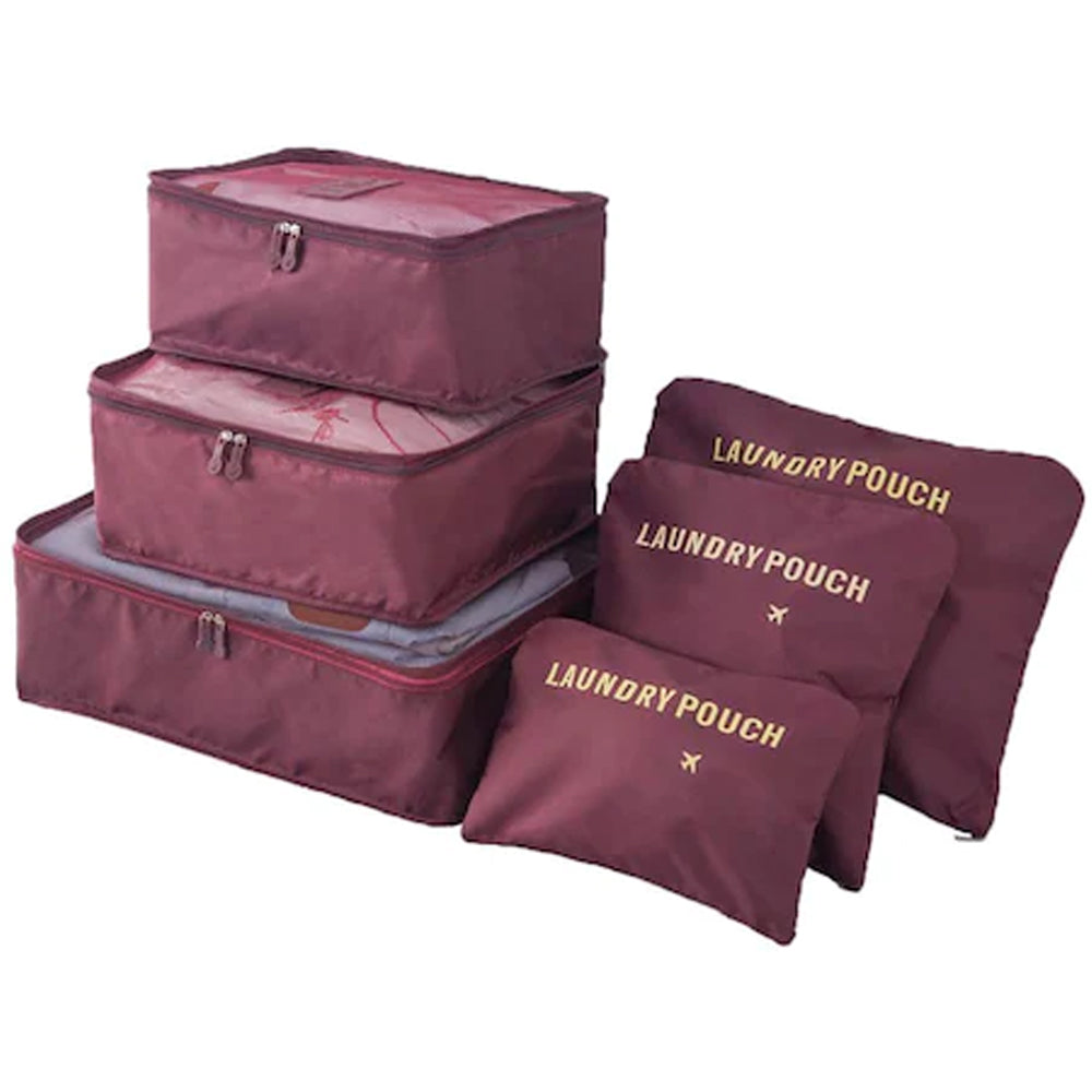 Set 6 Genti Organizatoare Zenino - Pentru Calatorii, Material Impermeabil, Diferite Dimensiuni