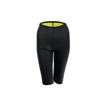 Pantaloni Dama Fitness Zenino - Pentru Slabit, Modelare si Tonifiere, Confortabili, Din Neopren, Negru/Galben