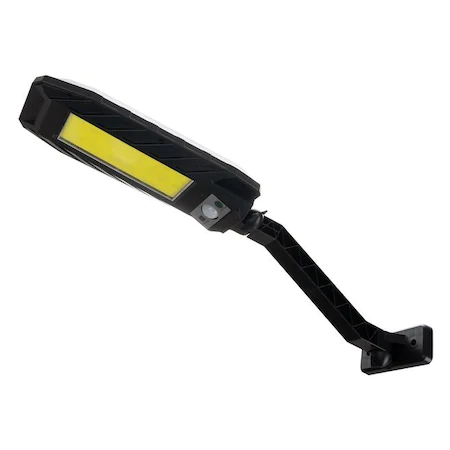Lampa Solara, 180 LED, 60W, Senzor de Miscare, Eficienta Energetica, 3 Moduri Iluminare, 3000 mAh, IP65, Negru