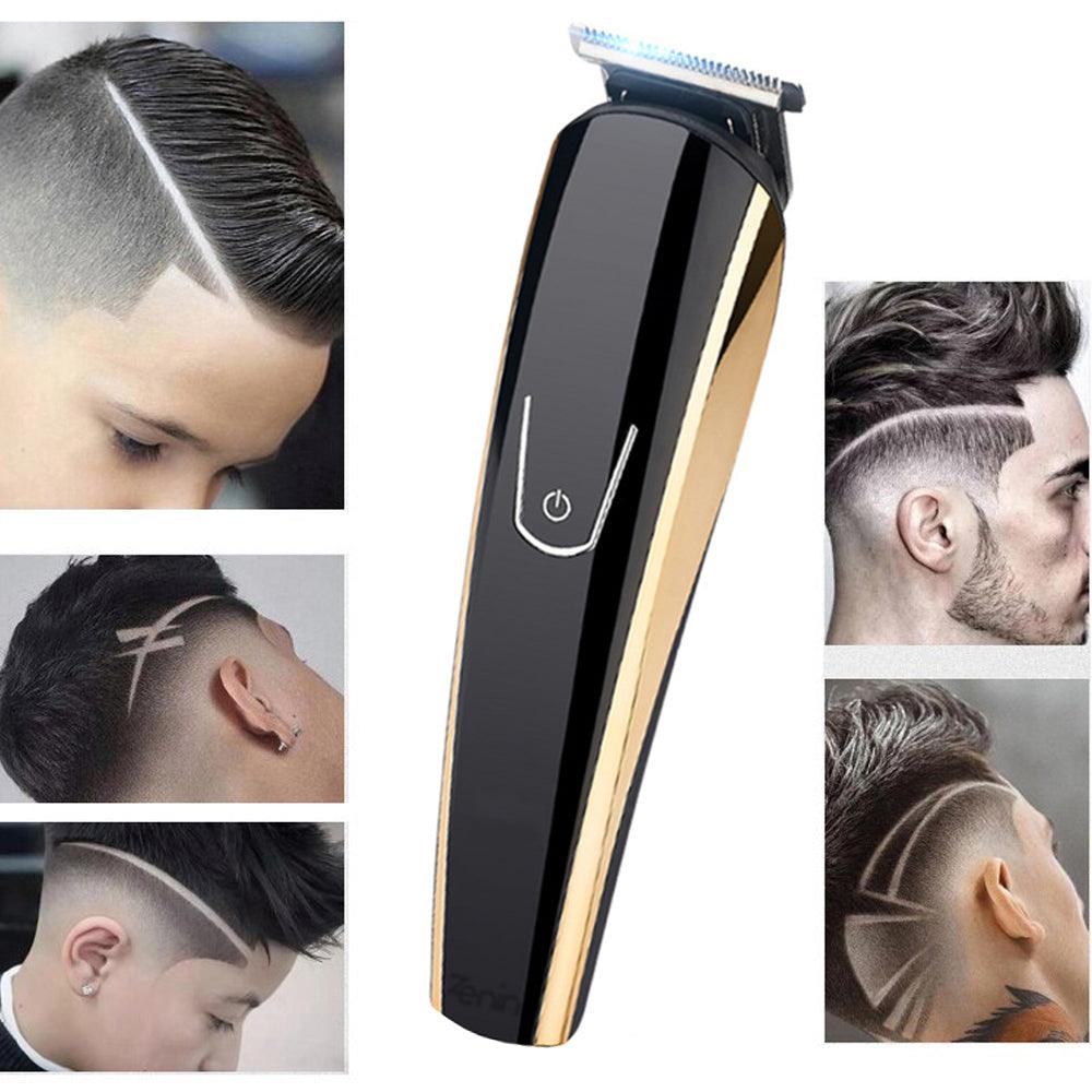 Aparat de Tuns 8in1 - Trimmer, Ras, Accesorii, Capete Interschimbabile, Acumulator, Negru/Auriu